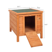 20-inch removable roof, waterproof, green asphalt roof, cedar wood, wooden chicken and rabbit cage