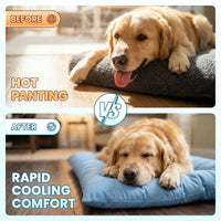 Extra-Large Cooling Dog Sofa Bed, Ultra-Soft Plush Pet Mat With 8 Compartments And Non-Slip Bottom, Thick Polyester Dog 