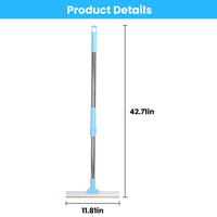 1Pc Pet Hair Removal Rake With 54.33in Adjustable Telescopic Rod Multi-Fabric Dog Cat Hair Scraper Lint Shaver For Carpe
