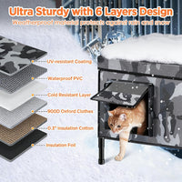 Heated Outdoor Cat House Waterproof Insulated Shelter Medium XL