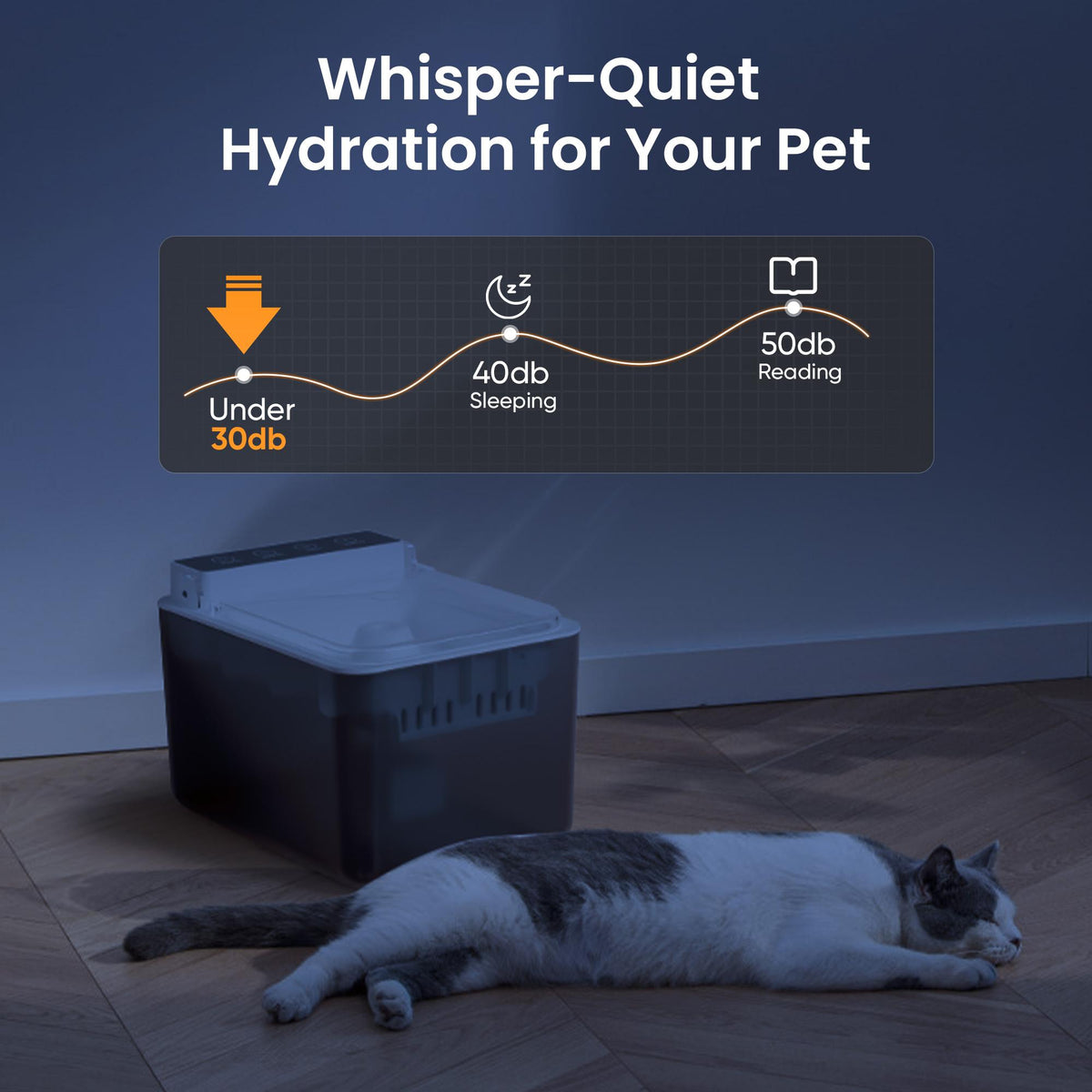 Wired Automatic Pet Fountain Dog Water Dispenser Automatic Sensing Function