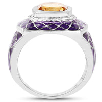 2.00 Carat Genuine Citrine .925 Sterling Silver Ring