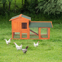 61inch Wooden Chicken Coop Hen House Rabbit Wood Hutch Poultry Cage Habitat