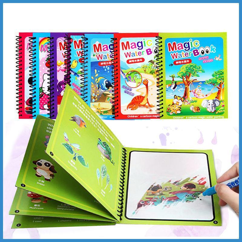 8 Types Montessori Toys Reusable Coloring Book Magic Water Drawing Book Sensory Early Education Toys For Kids - BIG FRENCHIES