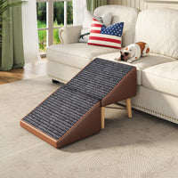 3-in-1 Dog Ramp 18.89"×17.91"×20.08" with Storage – Pet Stairs for Senior & Injured Dogs & Cats, Hidden Storage Footstoo