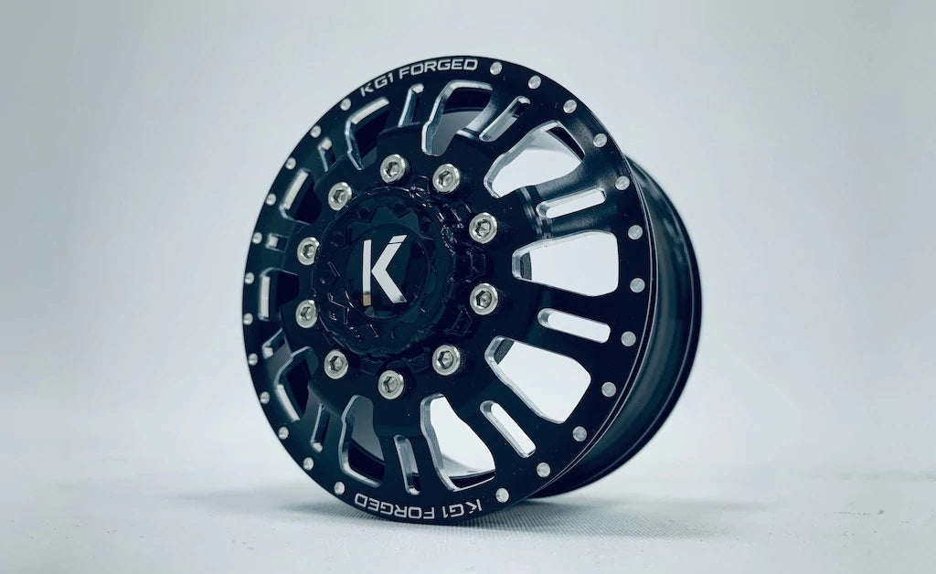 CEN KG1 KD004 DUEL Front Dually Aluminum Wheel (Black) (2)