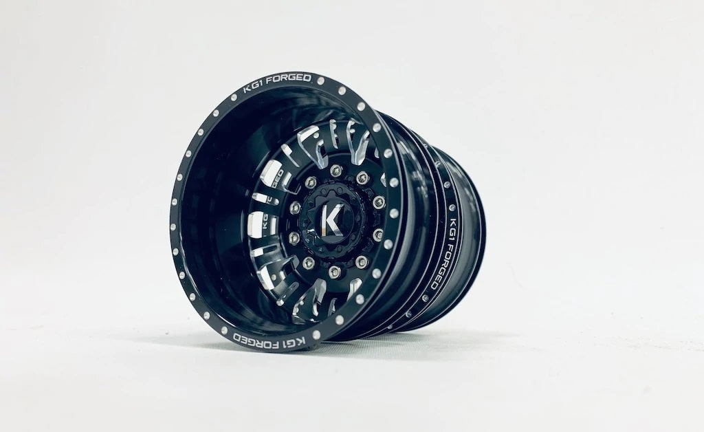 CEN KG1 KD004 DUEL Rear Dually Aluminum Wheel (Black) (2)