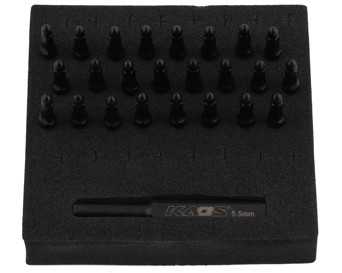 CEN Racing Bullet Wheel Lug (black chrome M2 studs with tool 24pcs)