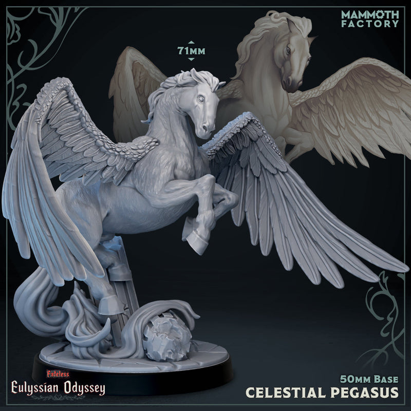 Celestial Pegasus-3D Printed Miniatures-BIG FRENCHIES-All Systems Go Games
