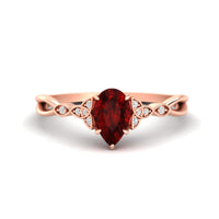 Celtic Knot Pear Shaped Colored Ring