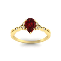 Celtic Knot Pear Shaped Colored Ring