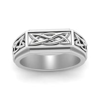 Celtic Engraved Mens Gold Ring