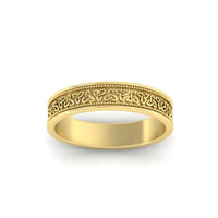 Celtic Mens Gold Band Rings