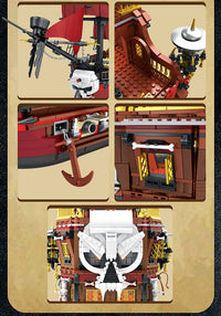 High-Difficulty Building Block Toy With Black Pearl Assembly Model Pieces