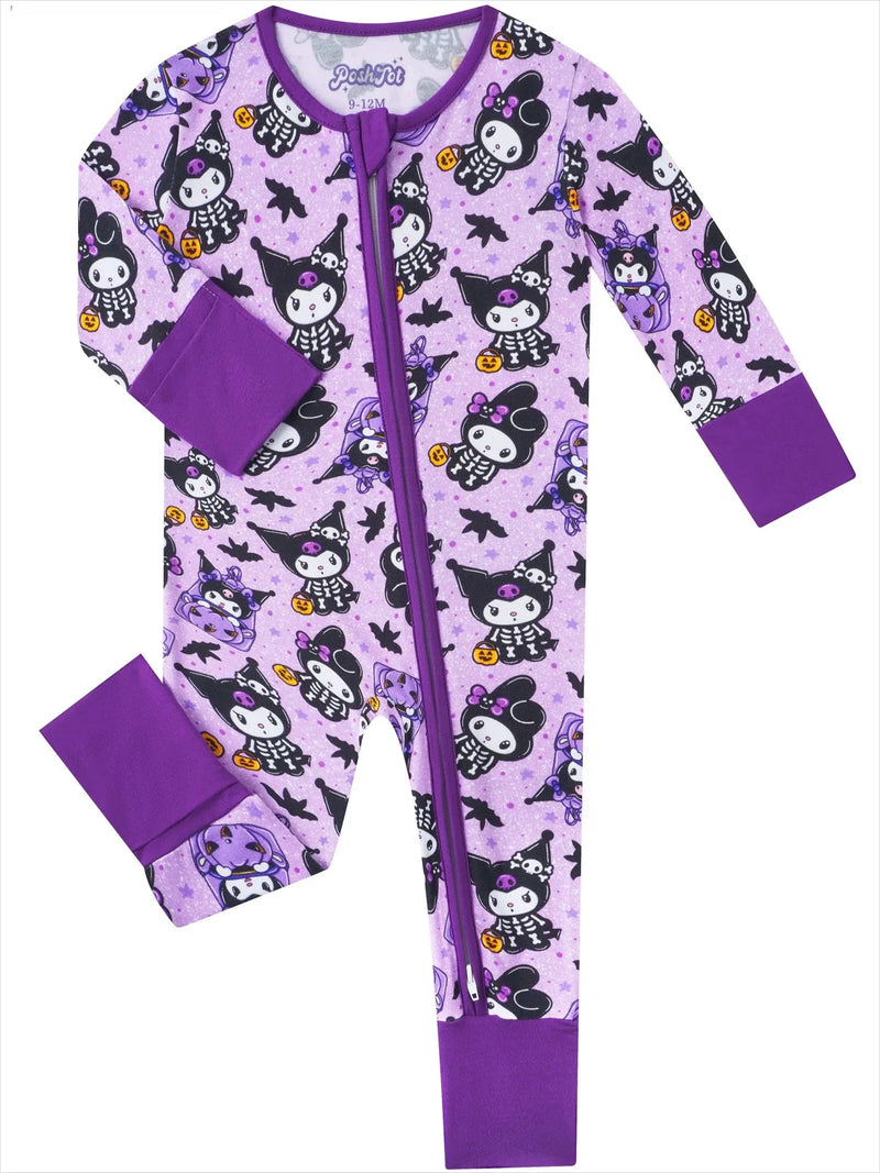 PoshTOT Sanrio Kuromi Purple Bamboo Baby Convertible Zippy Romper - BIG FRENCHIES
