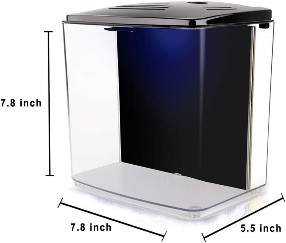 1.2 Gallon Betta Aquarium with LED Light and Filter Pump - BIG FRENCHIES