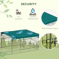 Small Animal Playpen With With Roof For Rabbits, Chicken, Chinchillas For Indoor Outdoor Use, Green