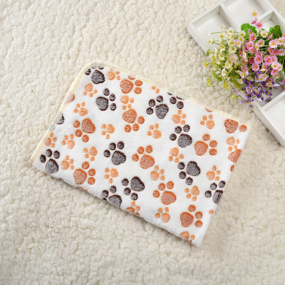3 Pack Pet Blanket, Soft Plush Paw Print Dog Blanket Washable, Warm Fleece Cat Blanket For Large Medium Dogs, Sofa Couch