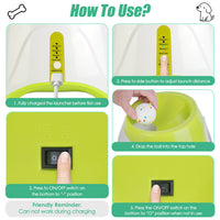 Automatic Dog Ball Launcher Rechargeable Interactive Pet Ball Thrower For Small Medium Dogs Interactive Dog Fetch Toy Wi