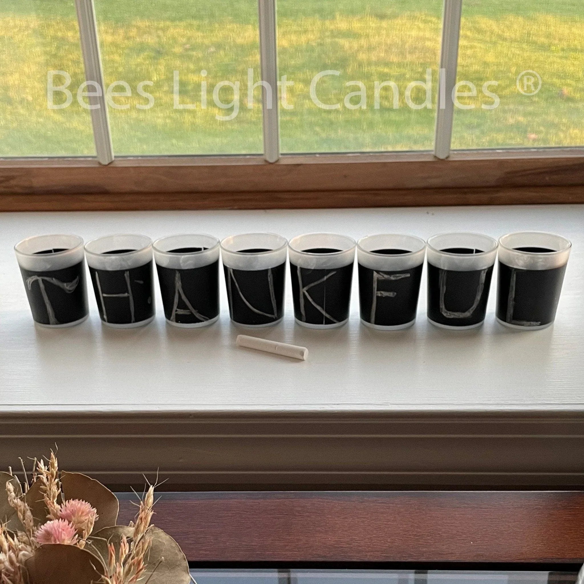 Chalkboard Writeable Candle Holder - BIG FRENCHIES