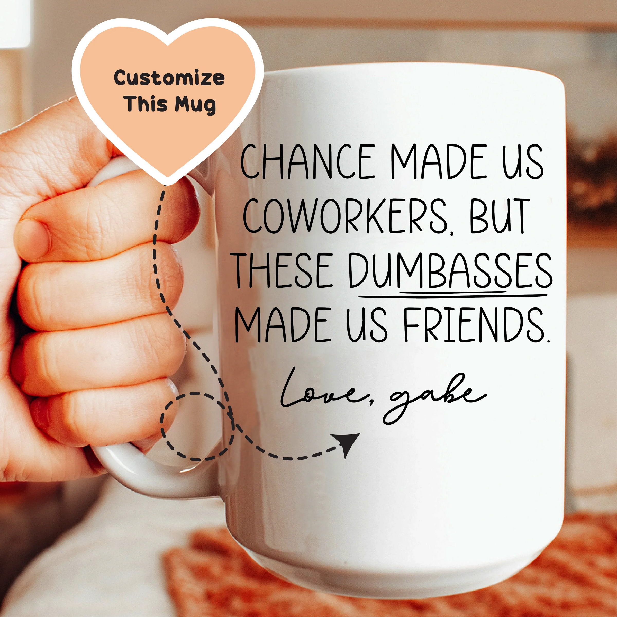 Chance Made Us Coworkers Custom Mug - BIG FRENCHIES