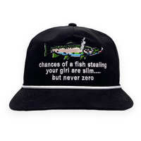 Chances of a Fish Stealing Your Girl Custom Embroidered Hat