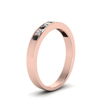 Channel 9 Stone Mens Wedding Ring