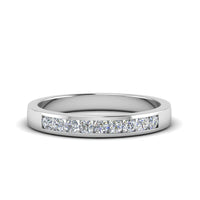 Channel 9 Stone Mens Wedding Ring
