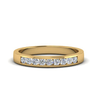 Channel 9 Stone Mens Wedding Ring