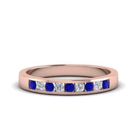 Channel 9 Stone Mens Wedding Ring
