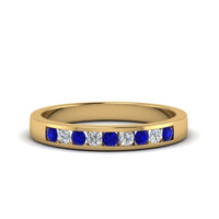 Channel 9 Stone Mens Wedding Ring