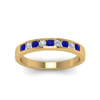Channel 9 Stone Mens Wedding Ring