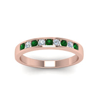 Channel 9 Stone Mens Wedding Ring