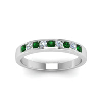 Channel 9 Stone Mens Wedding Ring