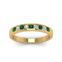 Channel 9 Stone Mens Wedding Ring