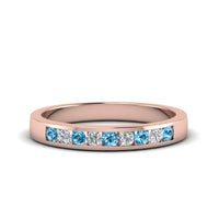 Channel 9 Stone Mens Wedding Ring