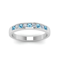 Channel 9 Stone Mens Wedding Ring