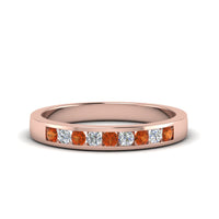 Channel 9 Stone Mens Wedding Ring