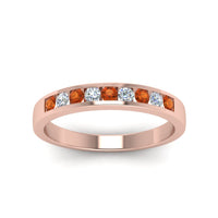 Channel 9 Stone Mens Wedding Ring