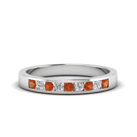 Channel 9 Stone Mens Wedding Ring