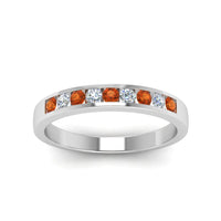 Channel 9 Stone Mens Wedding Ring