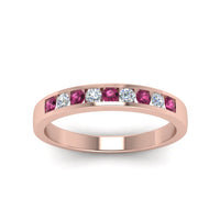 Channel 9 Stone Mens Wedding Ring