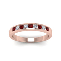 Channel 9 Stone Mens Wedding Ring