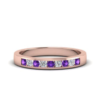 Channel 9 Stone Mens Wedding Ring