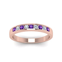 Channel 9 Stone Mens Wedding Ring