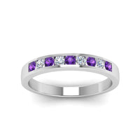 Channel 9 Stone Mens Wedding Ring