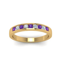 Channel 9 Stone Mens Wedding Ring