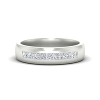 Mens Channel Set Square Wedding Ring