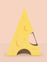 Monster Cheese Wedge Cardboard Cat House