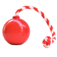 USA-K9 Cherry Bomb Rubber Dog Chew Toy | K9 Handler Reward Toy | Blue | USA Made - BIG FRENCHIES